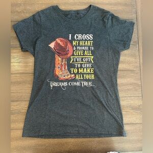 George Strait Concert Classic Gray Women's T-Shirt Size M